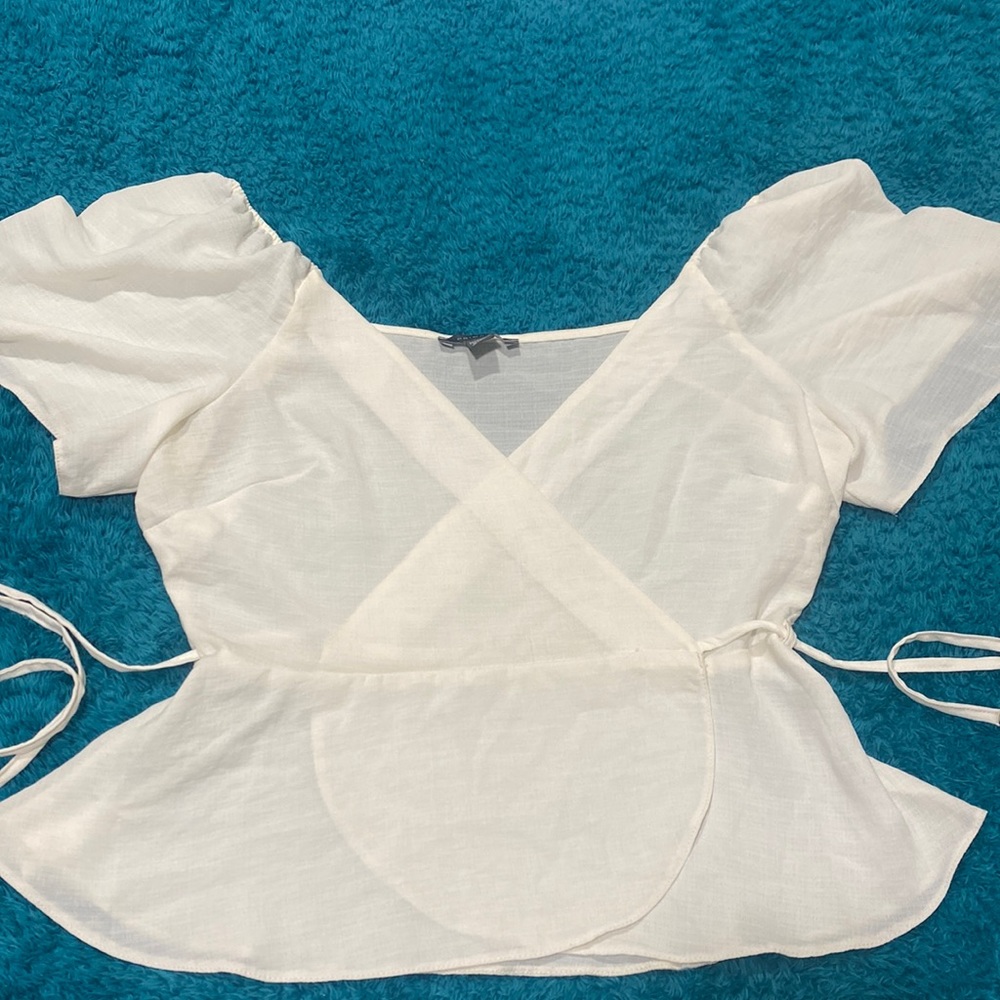 off-the-shoulder cream blouse, Primark, size 8, never used!